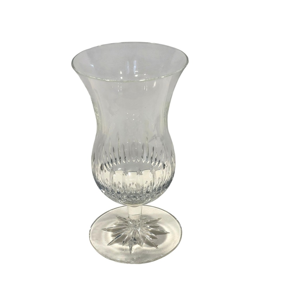 Waterford Crystal Vase Signed Pedestal Flared 6.75" Cut Glass Star‎ Base